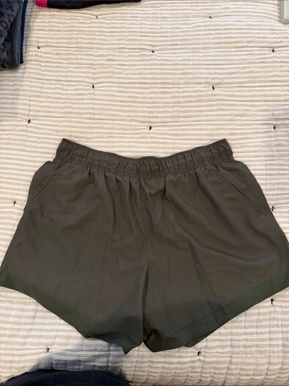 Athletic Works Women's Elastic Waist Athletic Shorts - Olive